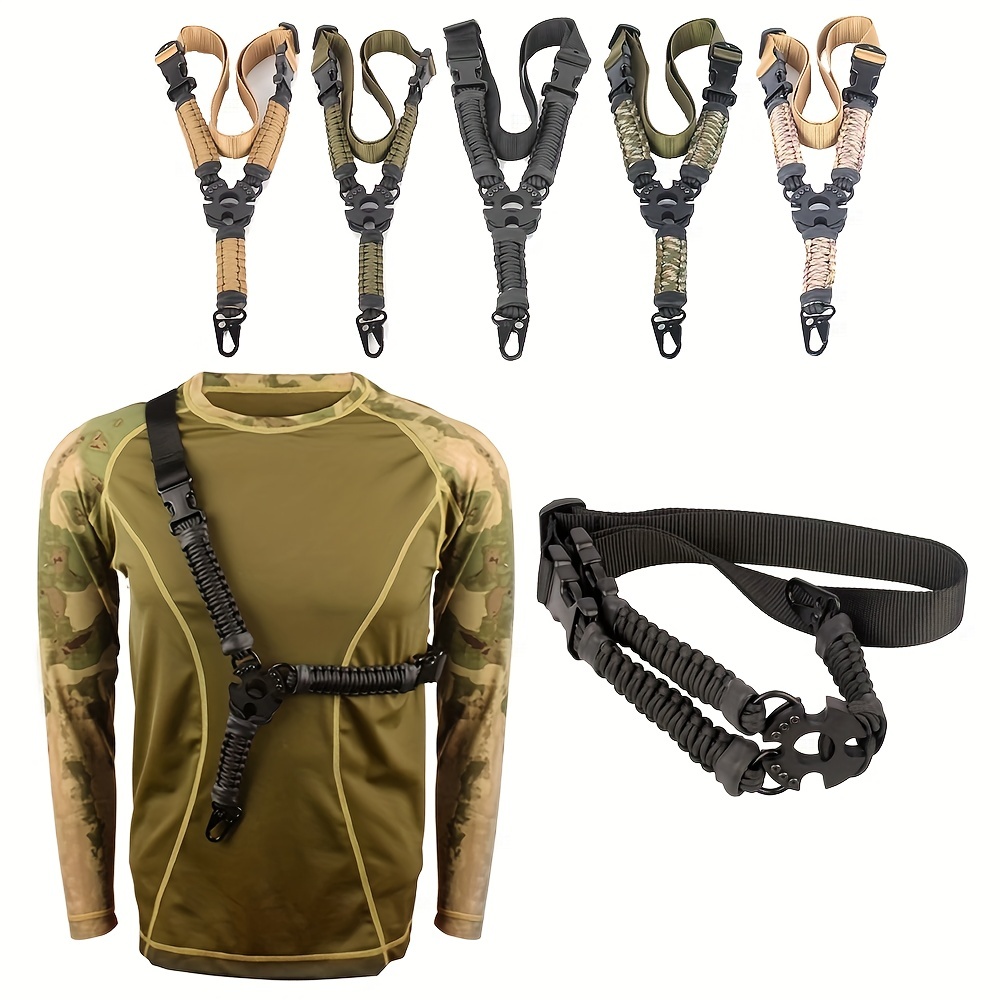 Outdoor Hunting Rifle - 3-Point Bungee Tactical Guns Sling, Airsoft