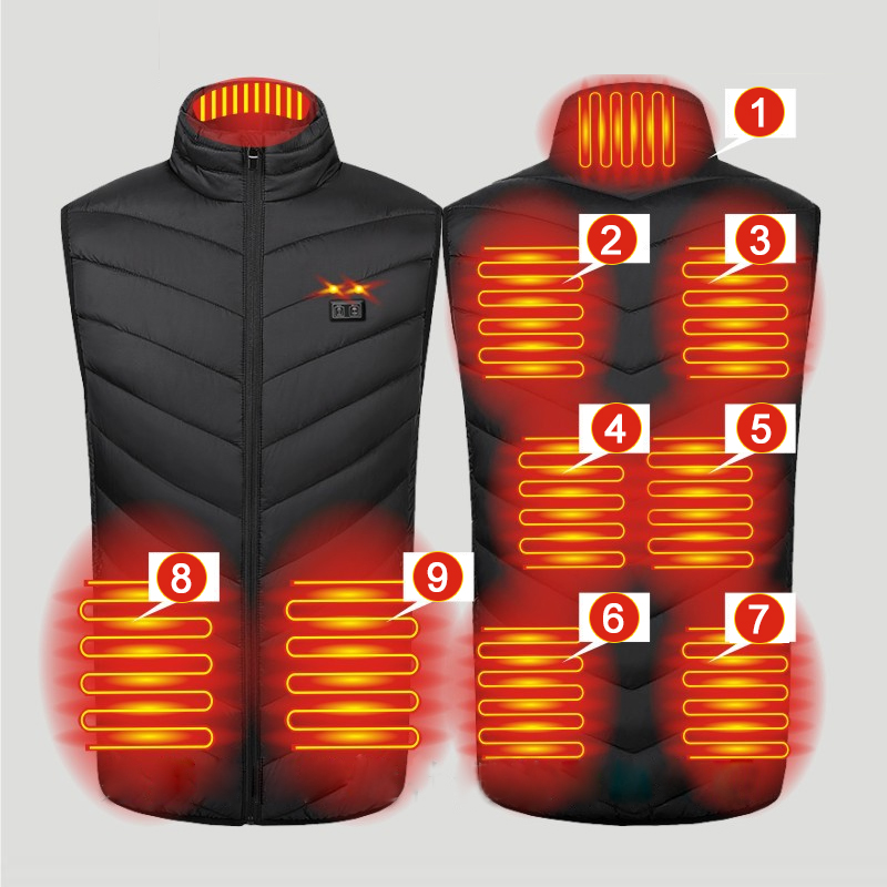 Outdoor Hunting Heater - Inverno 9 áreas colete aquecido acampamento