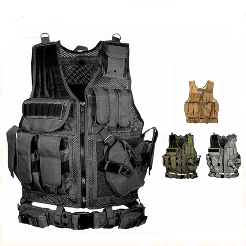 Outdoor Hunting Coat - Colete Tático Ajustável Molle para Combate,