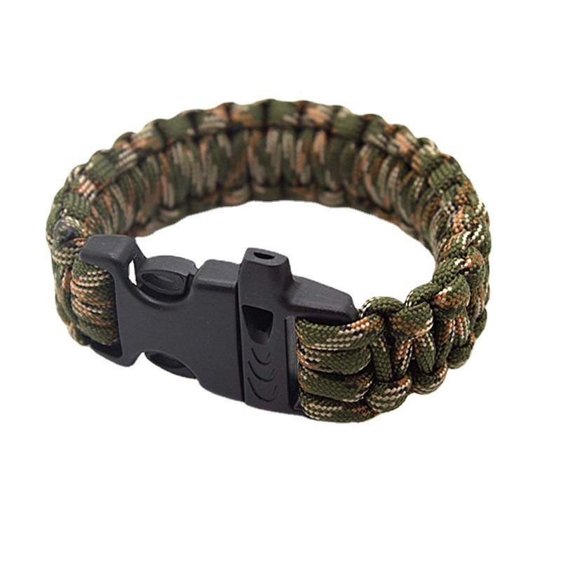Paracord Survival Bracelet - Pulseira de paracord com apito, tecelagem