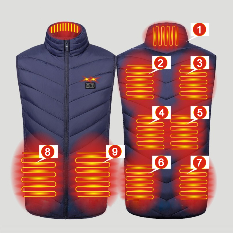 Inverno 9 áreas colete aquecid - Outdoor Hunting Heater avaliação e preço