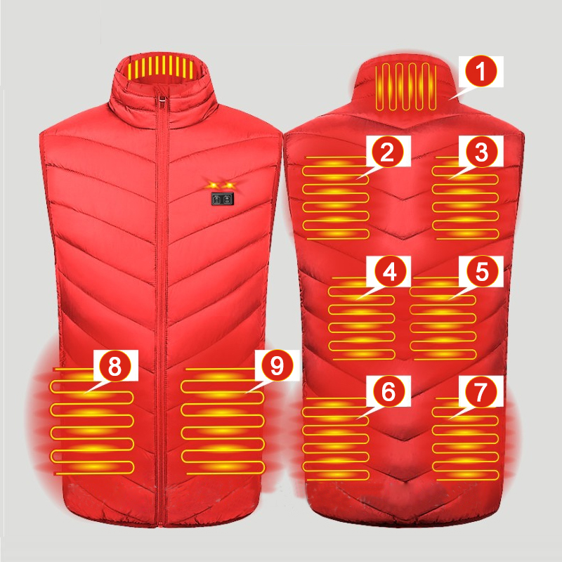 Inverno 9 áreas colete aquecid - Outdoor Hunting Heater avaliação e preço