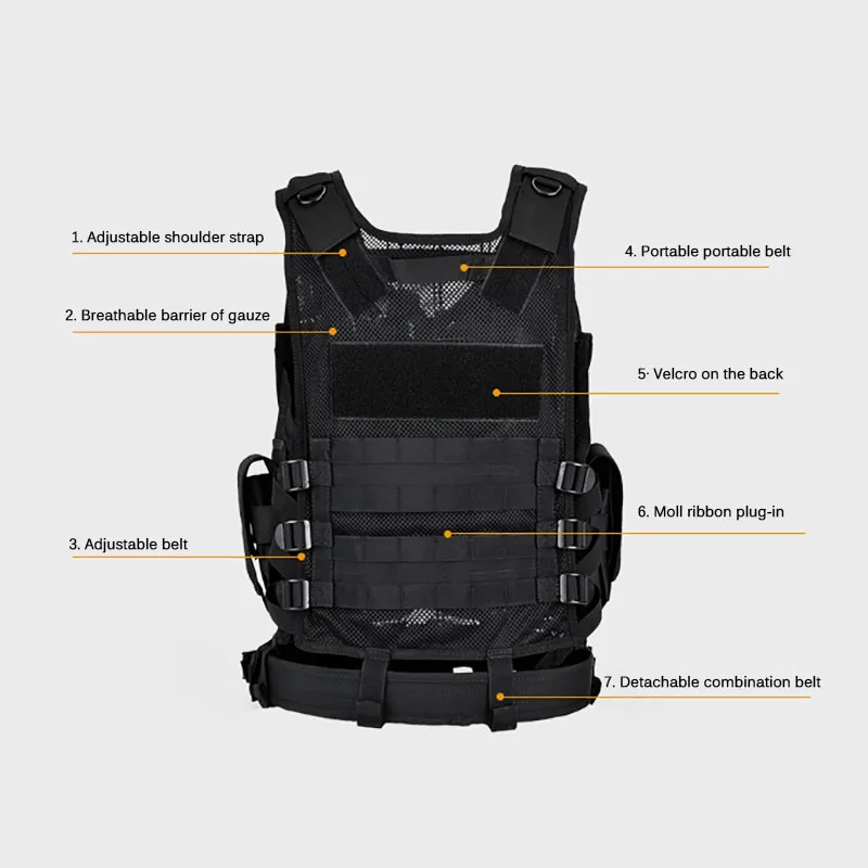 Colete Tático Ajustável Molle  - Outdoor Hunting Coat avaliação e preço