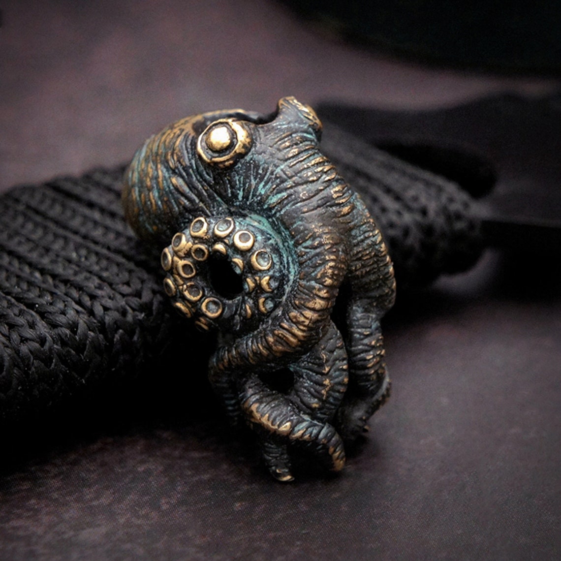 Polvo faca de bronze contas ao - Paracord Survival Bracelet avaliação e preço