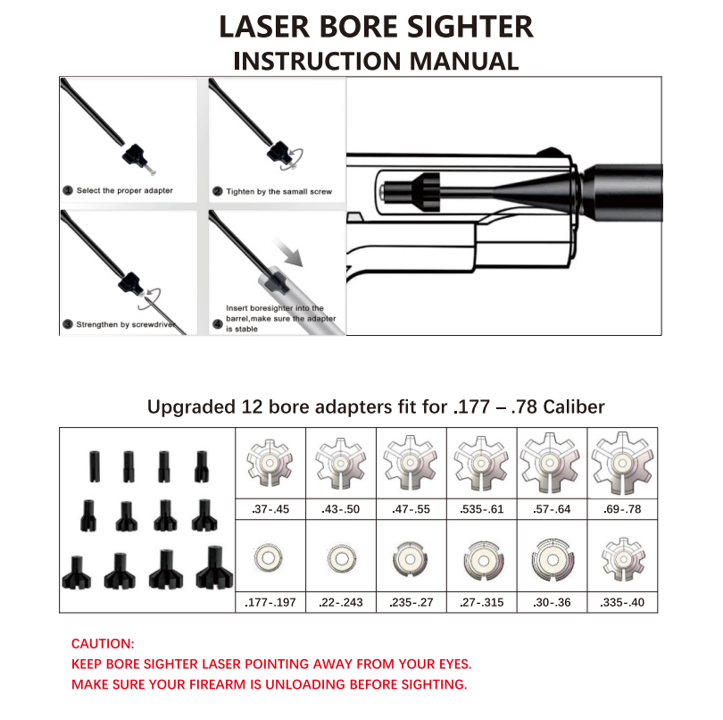 Kit de visão de furo 12 adapta - Laser Boresighter Kit avaliação e preço