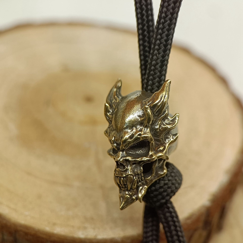 Estilo punk crânio cabeça faca - Paracord Survival Bracelet avaliação e preço